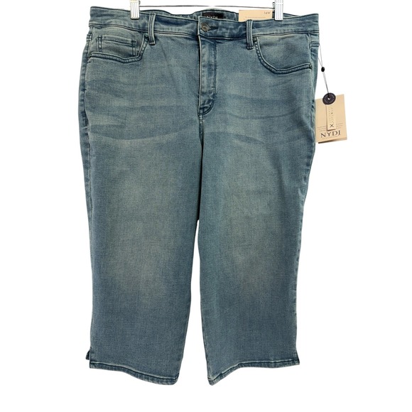 NYDJ Denim - NYDJ Skinny Capri Jeans Arroyo Blue‎ Lift Tuck Water Conscious 14W 36x18 (AA6)